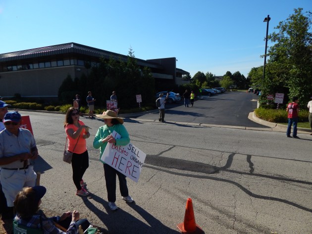 The entrance to hedged Planned Parenthood Compound