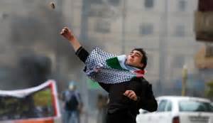 a Palestinian rock and firebomb thrower