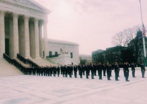 Antonin Scalia's law clerks await his body at the court - photo, Legal Insurrection